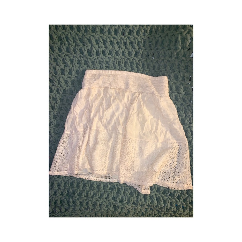 Cream Skirt with Lace
